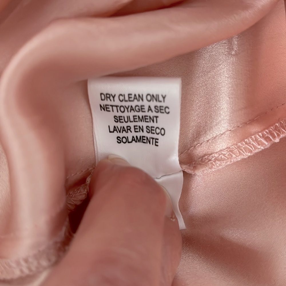 BCBGMaxAzria 100% Silk Dress Antique Blush - Picture 12 of 12
